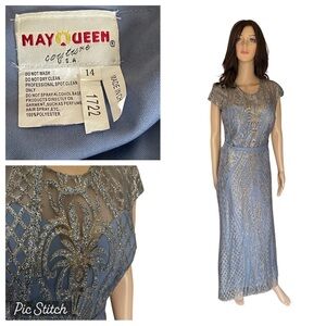 MayQueen couture embellished large dress size 14